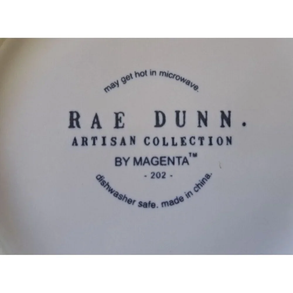 Dunn Hunter Rae Dunn Artisan Collection 20 oz. White Mug Dark Green Lettering
